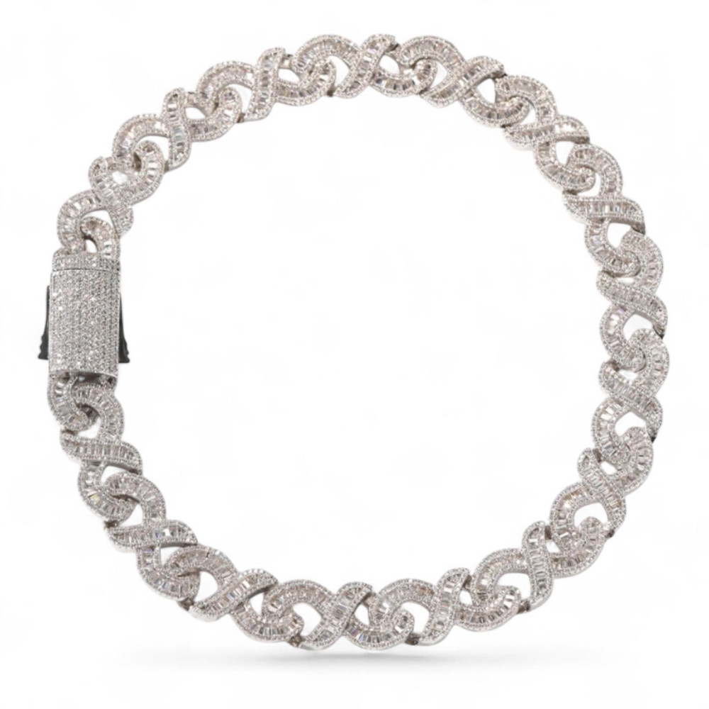 Collier en maillon cubain 12mm (Forme Infini)