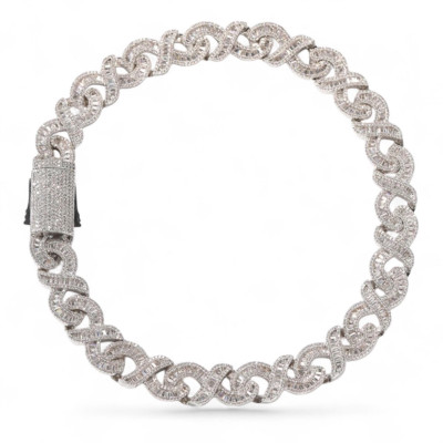 Collier en maillon cubain 12mm (Forme Infini)