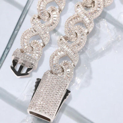 Collier en maillon cubain 12mm (Forme Infini)